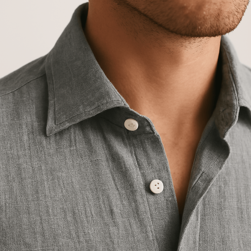 Camisa de Lino Blanca Hombre - Montserrat